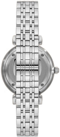 Emporio Armani Gianni T-Bar Quartz Silver Dial Silver Steel Strap Watch For Women - AR11445