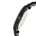Emporio Armani Gianni T-Bar Quartz Black Mother of Pearl Dial Black Steel Strap Watch For Women - AR11268