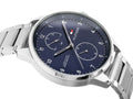 Tommy Hilfiger Chase Multifunction Blue Dial Silver Steel Strap Watch for Men - 1791575