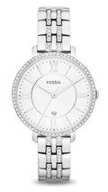 Fossil Jacqueline White Dial Silver Steel Strap Watch for Women - ES3545