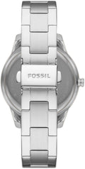 Fossil Stella Sport Multifunction Silver Dial Silver Steel Strap Watch for Women - ES5108