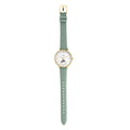 Fossil Jacqueline Analog Moonphase Mother of Pearl White Dial Green Leather Strap Watch for Women - ES5168