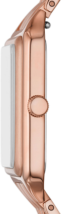 Fossil Raquel Three Hand Date Brown Dial Rose Gold Steel Strap Watch For Women - ES5323