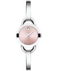 Movado Rondiro 22mm Pink Dial Stainless Steel Watch For Women - 0606797