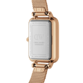 Daniel Wellington Quadro Melrose Black Dial Rose Gold Mesh Bracelet Watch For Women - DW00100432