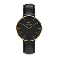 Daniel Wellington Classic Reading Black Dial Black Leather Strap Watch For Men - DW00100129