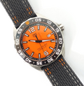 Tag Heuer Formula 1 Quartz Orange Dial Black Nylon Strap Watch for Men - WAZ101A.FC8305