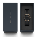 Daniel Wellington Classic Petite Pressed Ashfield Black Dial Black Mesh Bracelet Watch For Women - DW00100441