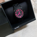 Marc Jacobs Pelly Black Dial Black Silicone Strap Watch for Women - MBM2517