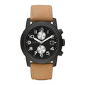 Marc Jacobs Larry Chronograph Black Dial Brown Leather Strap Watch for Men - MBM5053