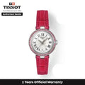Tissot Bellissima Small Lady Diamonds Mother of Pearl Dial Red Leather Strap Watch For Women - T126.010.66.113.00