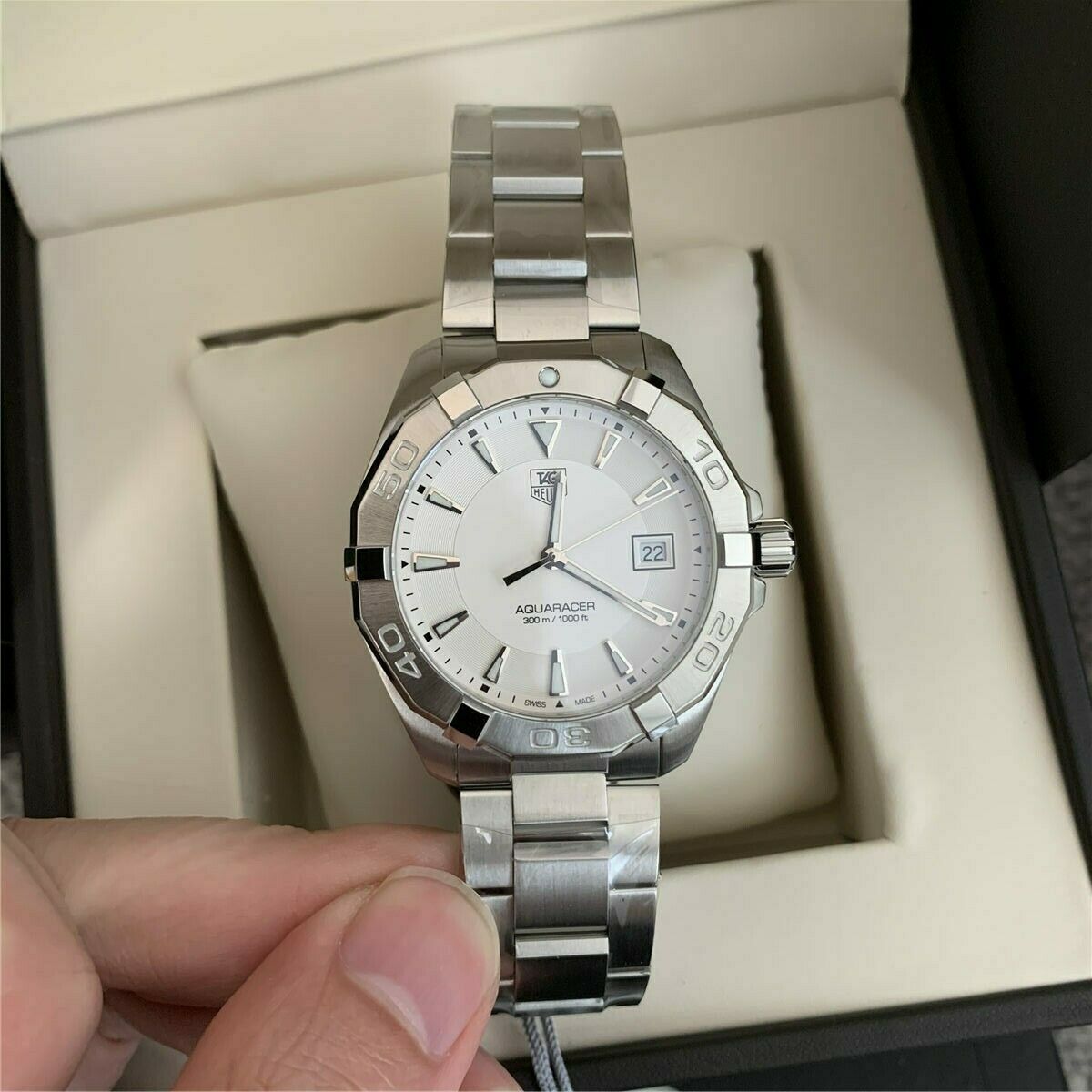 Tag Heuer Aquaracer White Dial Watch for Men - WAY1111.BA0928
