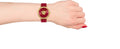 Versace Palazzo Empire Greca Red Dial Red Leather Strap Watch for Women - VEDV00319
