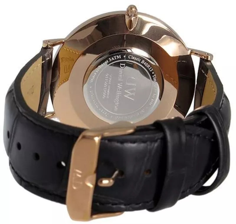 Daniel Wellington Classic Reading Black Dial Black Leather Strap Watch For Women - DW00100141