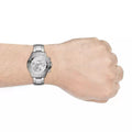 Fossil Bannon Multifunction Chronograph Silver Dial Silver Steel Strap Watch for Men - BQ2490