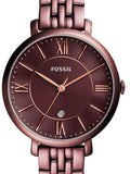 Fossil Jacqueline Brown Dial Brown Steel Strap Watch for Women - ES4100