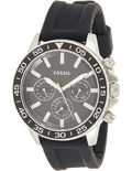 Fossil Bannon Multifunction Black Dial Black Silicone Strap Watch for Men - BQ2494