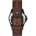 Fossil Nate Chronograph Brown Dial Brown Leather Strap Watch for Men - JR1511