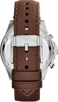 Fossil Wakefield Chronograph White Dial Brown Leather Strap Watch for Men - CH2943