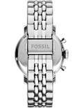 Fossil Boyfriend Chronograph Silver Dial Silver Steel Strap Watch for Women - ES2198