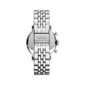Fossil Boyfriend Chronograph Silver Dial Silver Steel Strap Watch for Women - ES2198