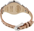 Fossil Georgia Bone Grey Dial Beige Leather Strap Watch for Women - ES2830