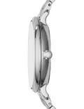 Fossil Jacqueline Multifunction White Dial Silver Steel Strap Watch for Women - ES3738