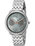 Fossil Tailor Mother of Pearl Black Dial Silver Steel Strap Watch for Women - ES3911