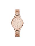 Fossil Jacqueline Rose Gold Dial Rose Gold Steel Strap Watch for Women - ES3970
