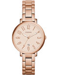 Fossil Jacqueline Rose Gold Dial Rose Gold Steel Strap Watch for Women - ES3970
