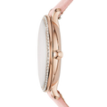 Fossil Jacqueline White Dial Pink Leather Strap Watch for Women - ES4303