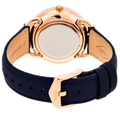 Fossil Tailor White Dial Blue Leather Strap Watch for Women - ES4394