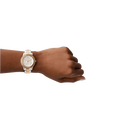 Fossil Stella Sport Multifunction Silver Dial Two Tone Steel Strap Watch for Women - ES5107