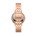 Fossil Jacqueline Analog Moonphase Mother of Pearl White Dial Rose Gold Steel Strap Watch for Women - ES5165