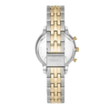 Fossil Neutra Chronograph Mother of Pearl White Dial Two Tone Steel Strap Watch for Women - ES5216