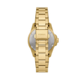 Fossil Blue Dive Three Hand White Dial Gold Steel Strap Watch For Women - ES5350