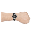 Fossil Grant Chronograph Black Dial Black Leather Strap Watch for Men - FS4812