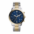 Fossil Neutra Chronograph Blue Dial Two Tone Steel Strap Watch for Men - FS5706