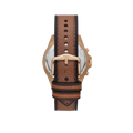Fossil Garrett Chronograph Brown Dial Brown Leather Strap Watch for Men - FS5867
