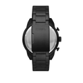 Fossil Bronson Chronograph Black Dial Black Steel Strap Watch for Men - FS5876