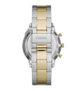 Fossil Neutra Moonphase Multifunction Black Dial Two Tone Steel Strap Watch for Men - FS5906