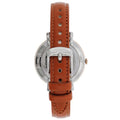 Fossil Jacqueline White Dial Brown Leather Strap Watch for Women - ES3842