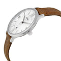 Fossil Jacqueline White Dial Brown Leather Strap Watch for Women - ES3708