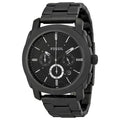 Fossil Machine Chronograph Black Dial Grey Steel Strap Watch for Men - FS4662