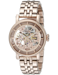 Fossil Boyfriend Automatic Skeleton Rose Gold Dial Rose Gold Steel Strap Watch for Women - ME3065