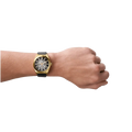 Fossil Everett Automatic Skeleton Black Dial Black Leather Strap Watch for Men - ME3208