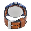 Fossil Nate Chronograph Navy Blue Dial Brown Leather Strap Watch for Men - JR1504