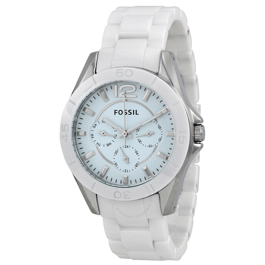Fossil Ceramic White Dial White Ceramic Strap Watch for Women - CE1002