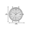 Fossil Jacqueline White Dial Silver Steel Strap Watch for Women - ES3545