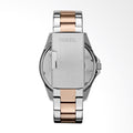 Fossil Riley Multifunction Rose Gold Dial Two Tone Steel Strap Watch for Women - ES4145